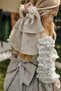 Special Design Girl's Dress, Vintage Girl's Dress, Design Dress with Veil and Necklace Accessories - 3