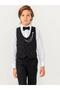 Boy's Vest Bow Tie Pants Badge Shirt Full Set Suit (9-12 Years Old) - 5