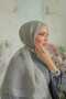 30% Silk Double Layer Tulle Shawl - Gray