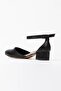 Women's Karnıyarık Model Short Heeled Shoes Black - 2