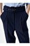 Belted Fabric Trousers High Waist Pocket Detailed - 5
