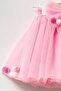 Girl's Pink Pompom Tutu Skirt - 3