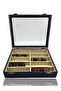 Diji 10-Piece Crocodile Navy Blue Glasses Box and Bag Set