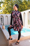 Quick Drying Parachute Fabric Zippered Gilet Model Tights Closed Hijab Swimsuit 3865 - 4
