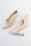 Beige Patent Leather Stiletto Heeled Shoes High Heeled Shoes Women's High Heeled Shoes 9 cm Heel Length 2024 - 6