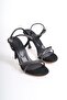 Black rhinestone evening shoes wedding shoes rhinestone heels high heels - 4
