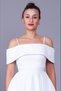 Pearl Detail Boat Neck Strap Midi Length Evening Dress - 3