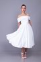 Pearl Detail Boat Neck Strap Midi Length Evening Dress - 8