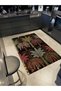 Tuğrul Collection Dark Tone Multicolor Palm Trees Pattern Woven Base Modern Decorative Carpet 05 - 2