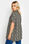 Plus Size Short Sleeve Patterned Buttoned Shirt 303355 - 5
