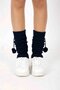 Black Pompom Plush Leggings