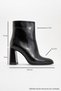 Jewel Black Skin Women's Heeled Boots - 4