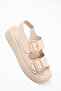 Beige Women's Sandals 18986 - 4
