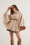 Women's Stone Belted Cashmere Poncho Cardigan Hrk- 19000339 - 3