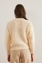Cream Colored Openwork Women's Knitwear Sweater - Kzk- 19000962 - 2
