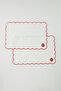 White-Red Tomato Embroidered American Serving Set of 2 33X50Cm Tphss25Run00012 - 2
