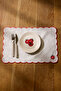 White-Red Tomato Embroidered American Serving Set of 2 33X50Cm Tphss25Run00012