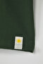 Khaki Oversized /Wide Cut Label Embroidered D Textured Tok Fabric T-Shirt Tmnss23Ts00074 - 8