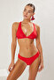 Kırmızı Regular Yüksek Bel Bikini Altı TBESS25BA00019 - 2