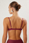 Mürdüm Drapeli Balconette Kaplı Bikini Üstü TBESS25BU00000 - 5