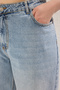 Açık Mavi Yüksek Bel Geniş Paça Comfort/Orta Esnek Büyük Beden Wide Leg Jeans TBBAW23CJ00020 - 4