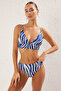 Zebra Desenli Regular Normal Bel Bikini Altı TBESS21BA0228 - 2