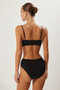 Siyah Yüksek Bel Hipster Basic Bikini Altı TBESS25BA00022 - 5