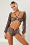 Leopard Print Regular Bikini Bottoms with High Waist Accessories Tbess25Ba00013 - 2