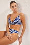 Zebra Desenli Üçgen Kaplı Bikini Üstü TBESS21BU0343 - 2
