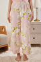 Pembe %100 Pamuklu Çiçekli Örme Pijama Takımı THMSS25PT00061 - 4