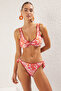 Şal Desen Nakışlı Regular Normal Bel Bikini Altı TBESS23BA00232 - 2
