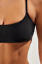 Siyah Sırt Dekolteli Bralette Kaplı Regular Normal Bel Bikini Takımı TBESS25BT00080 - 4