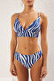Zebra Desenli Üçgen Kaplı Bikini Üstü TBESS21BU0343 - 3