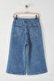 Mavi Taşlı Paçası Kesikli Denim Kapri Bermuda TWOSS25SR00061 - 7