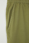 Khaki Loose Fit Cotton Lace-Up Plus Size Shorts Tmnss23Sr00056 - 5