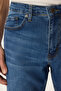 Indigo Slim Fit Tırmık Destroylu Denim Kot Şort TMNSS21SR0727 - 5