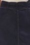 Koyu Mavi Beli Büzgülü Yüksek Bel Mini Denim Etek TWOSS25ET00100 - 3