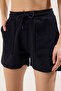 Navy Blue Relaxed/Comfortable Fit Pocket Detailed Stretch Knitted Shorts & Bermuda Twoss25Sr00013