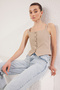 Mink Slim Woven Vest Twoss25Ye00076 - 3