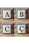 Letter Cushion Cover - Letter U - Gift Decorative Cushion Cover 43 X 43 cm Cream-Black - 2