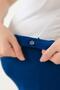 Navy Blue High Waist Maternity Spanish Leg Women's Leggings - 4