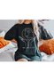 World Printed Oversize Casual Boyfriend T-Shirt