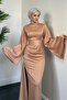 Satin Fish Evening Dress - Puppy Mouth with Arabella Cape - 3