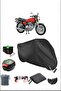 أسود HONDA CB 400 F قفل خلفي متوافق مع القماش المشمع المقاوم للماء (دراجة نارية)