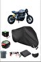 أسود BMW K 1100 LT قفل خلفي متوافق مع القماش المشمع المقاوم للماء (دراجة نارية)