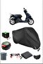 Black Piaggio Fly 125 3V Rear Bag Lock Compatible Waterproof Canvas (Motorcycle)