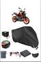 أسود KTM 200 DUKE حقيبة خلفية بقفل متوافق مع القماش المشمع المقاوم للماء (دراجة نارية)