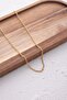 Steel Wire Striped Chain Necklace Classic Forse Embroidered Chain 2mm Elegant Minimal Adjustable Length - 2