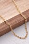 Steel Wire Striped Chain Necklace Classic Forse Embroidered Chain 2mm Elegant Minimal Adjustable Length - 6