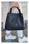 Women's Braided 5 Compartment Hand and Shoulder Bag - 5